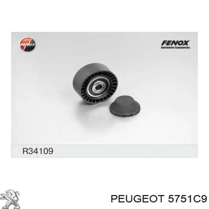 Polea inversión/guía, correa auxiliar servicios Peugeot/Citroen 5751C9 precio, desde 11,86 EUR