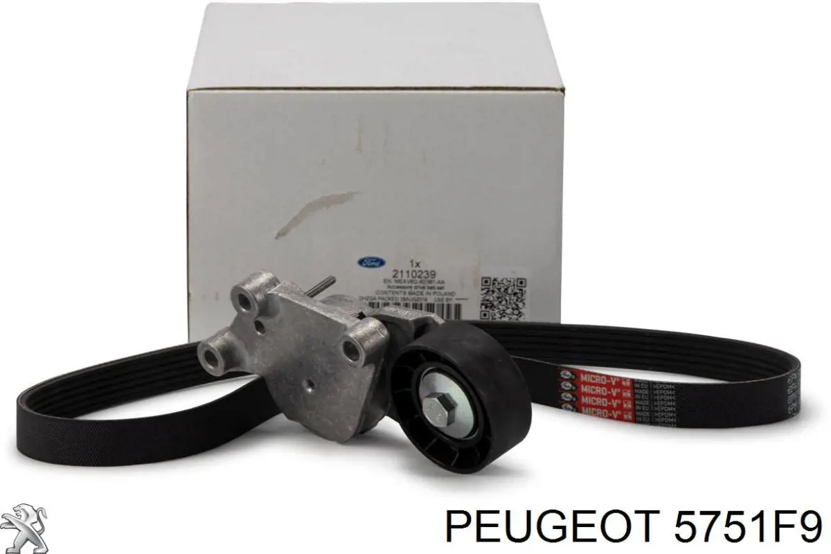 Tensor de correa, correa poli V Peugeot 208 CA, CC