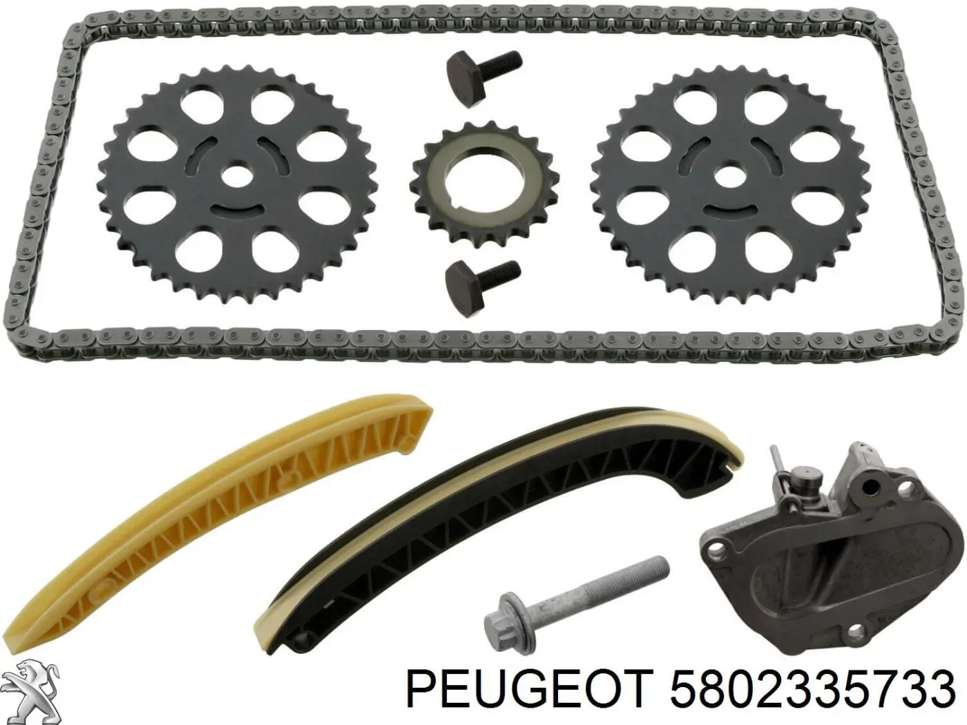 5802335733 Peugeot/Citroen carril de deslizamiento, juego de cadena de distribución