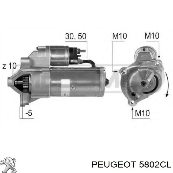 5802CL Peugeot/Citroen motor de arranque