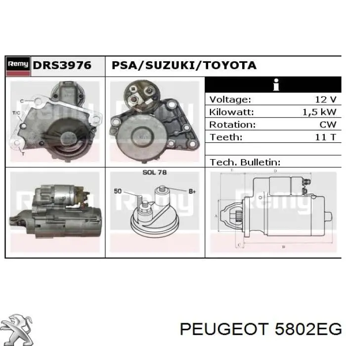 Motor de arranque Peugeot 206 2A/C