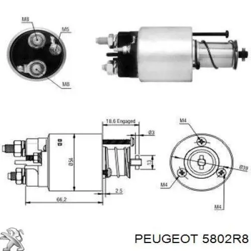 5802R8 Peugeot/Citroen motor de arranque