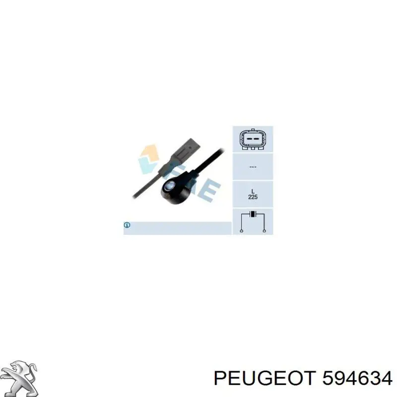 594634 Peugeot/Citroen sensor de detonacion
