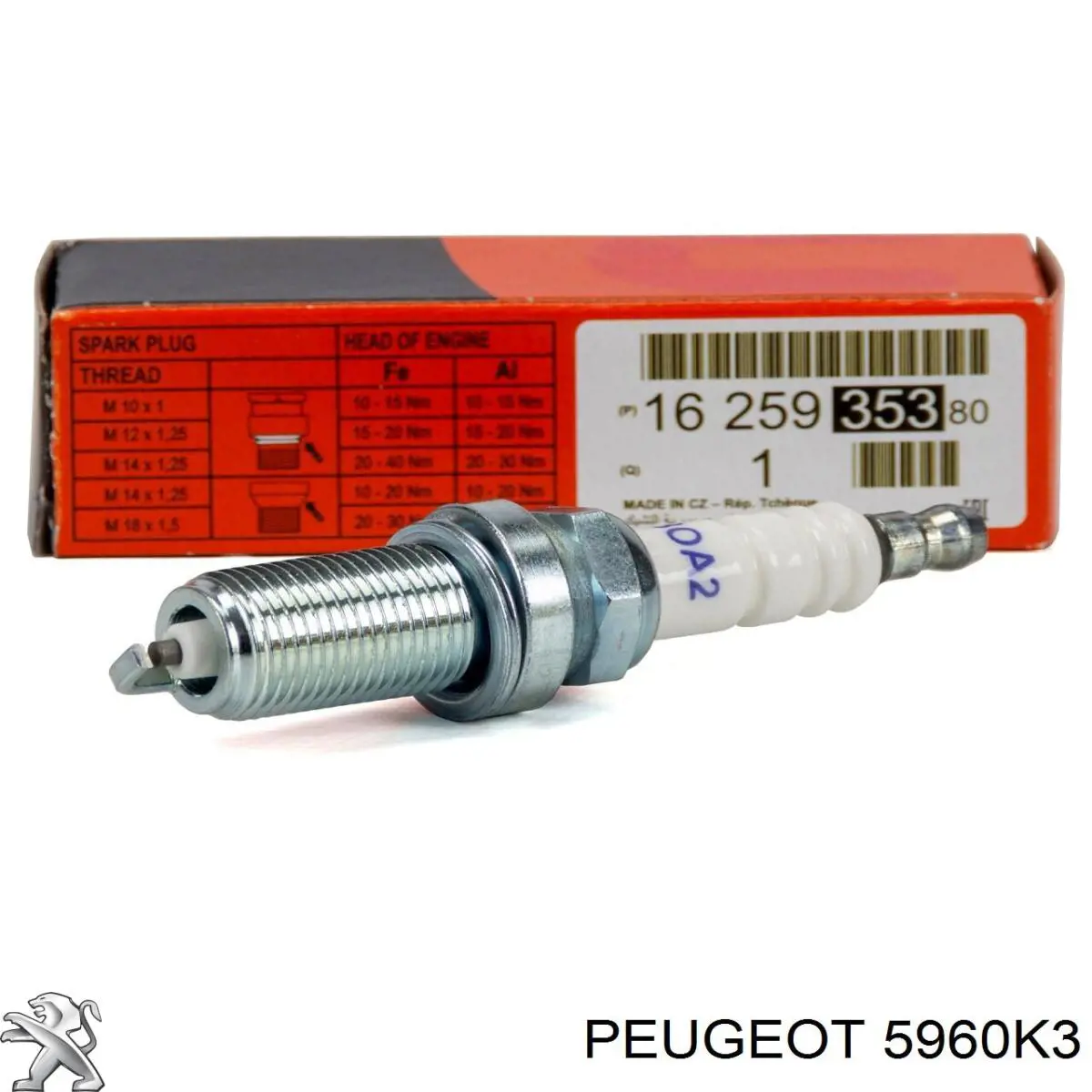 Bujías Peugeot/Citroen 5960K3 precio, desde 1,98 EUR