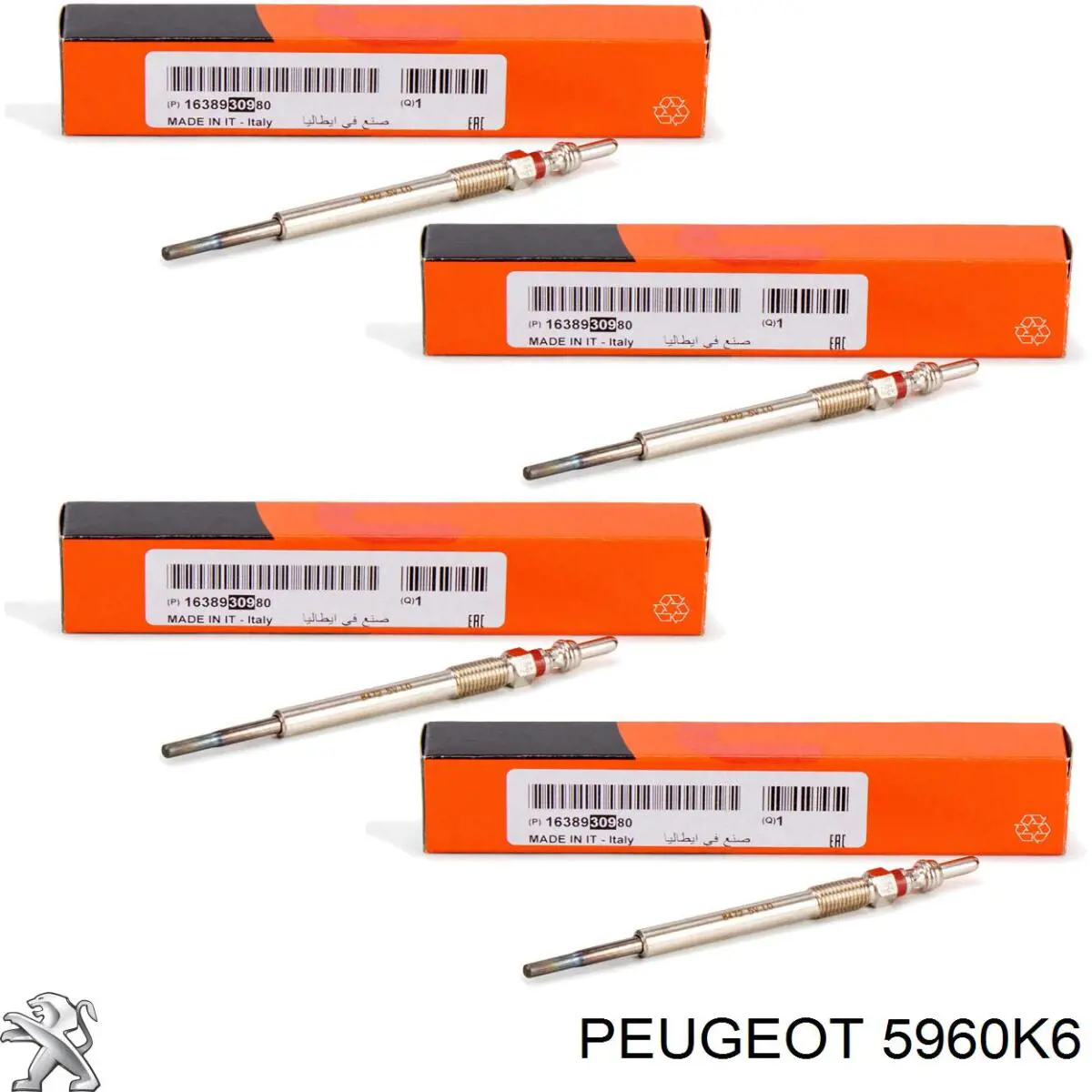 Bujía de precalentamiento 5960K6 Peugeot/Citroen
