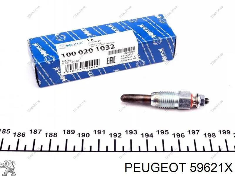 59621X Peugeot/Citroen bujía de precalentamiento