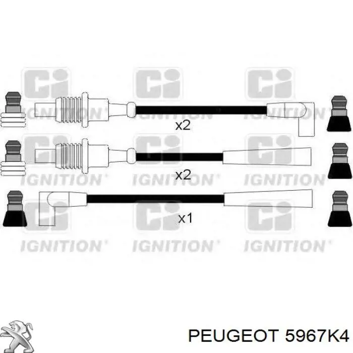 5967K4 Peugeot/Citroen cables de bujías