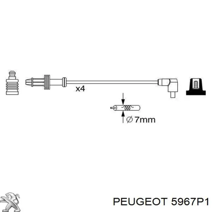 5967P1 Peugeot/Citroen cables de bujías