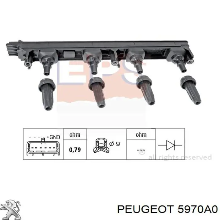 Bobina 5970A0 Peugeot/Citroen