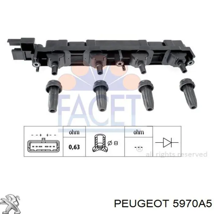 5970A5 Peugeot/Citroen bobina