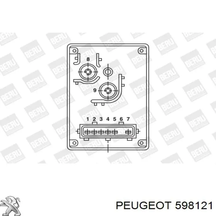 Relé de bujía de precalentamiento Citroen Saxo S0, S1