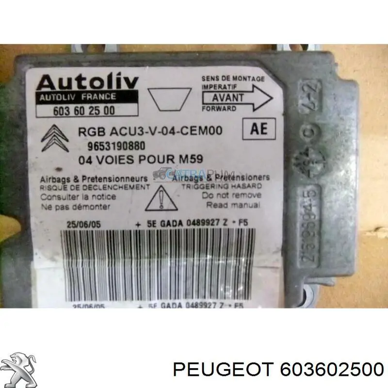 603602500 Peugeot/Citroen Módulo de control de airbag
