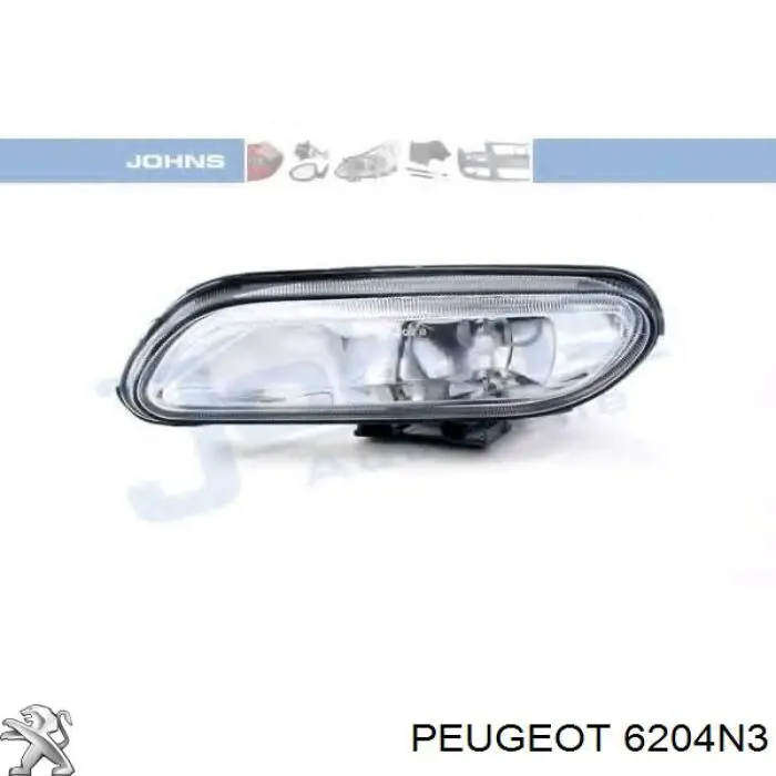 6204N3 Peugeot/Citroen luz antiniebla izquierdo