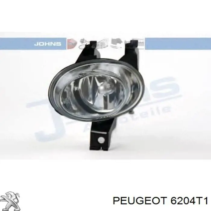 6204T1 Peugeot/Citroen luz antiniebla izquierdo