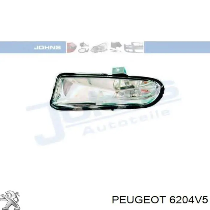 6204V5 Peugeot/Citroen luz antiniebla izquierdo