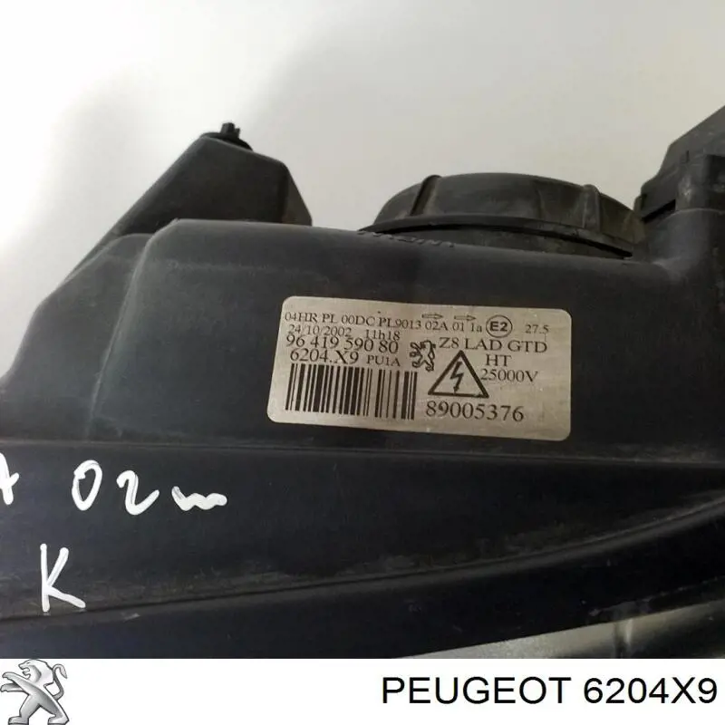6204X9 Peugeot/Citroen faro izquierdo