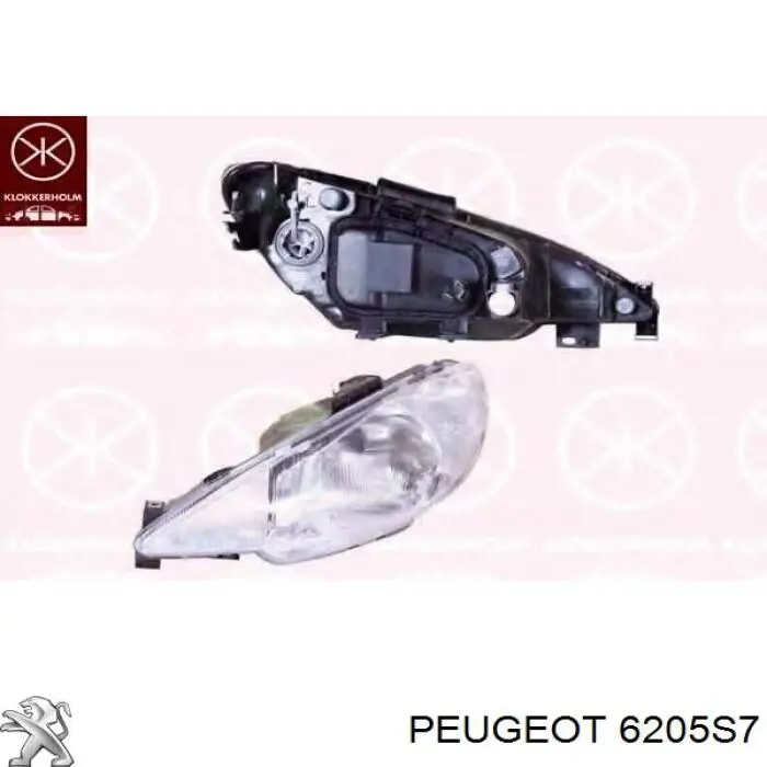 6205S7 Peugeot/Citroen faro derecho