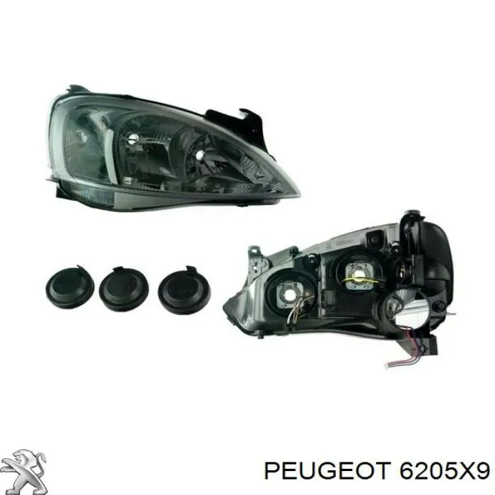 Faro delantero derecho Peugeot/Citroen 620659