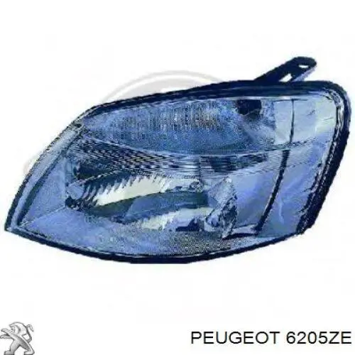 6205ZE Peugeot/Citroen faro derecho