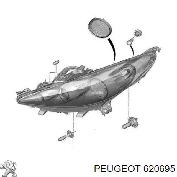 Faro derecho Peugeot/Citroen 620695 precio, desde 147,30 EUR