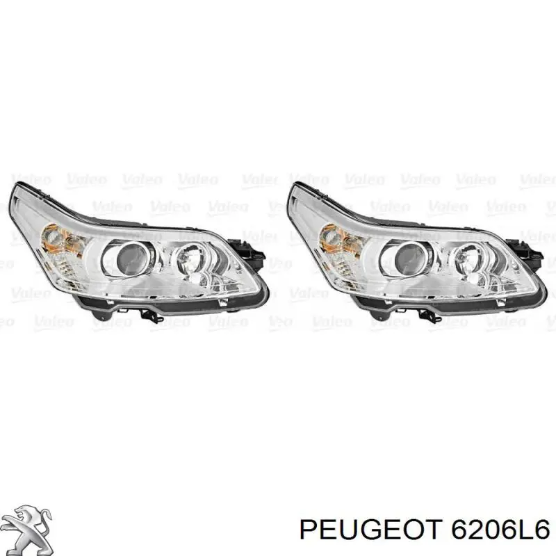 6206L6 Peugeot/Citroen faro derecho