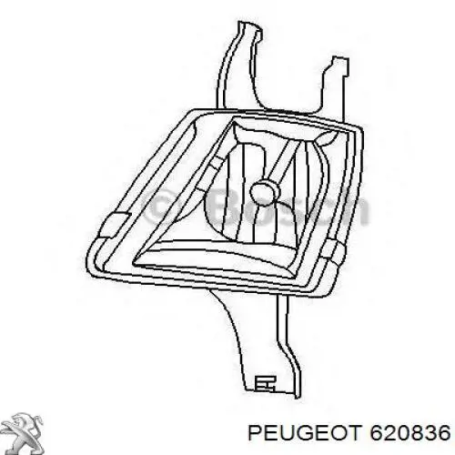 Luz antiniebla izquierda para Peugeot 407 (6E)