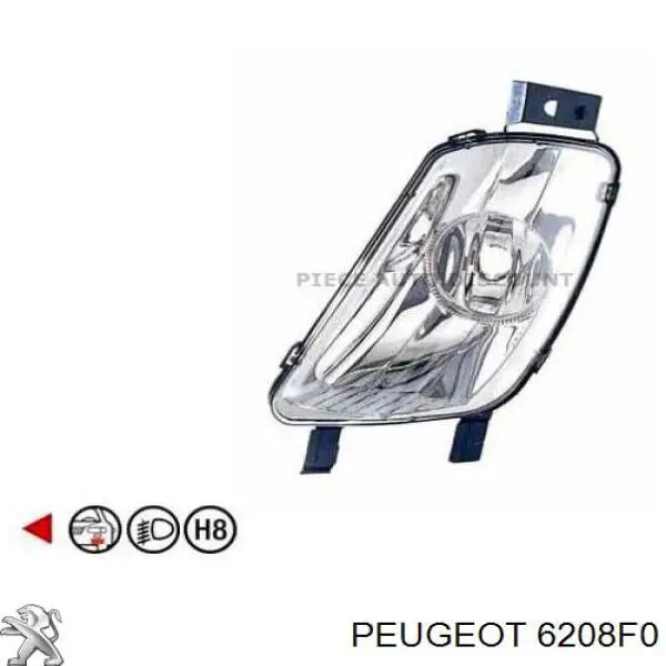 6208F0 Peugeot/Citroen luz antiniebla izquierdo