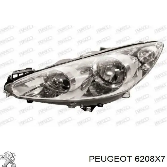 6208X7 Peugeot/Citroen faro izquierdo