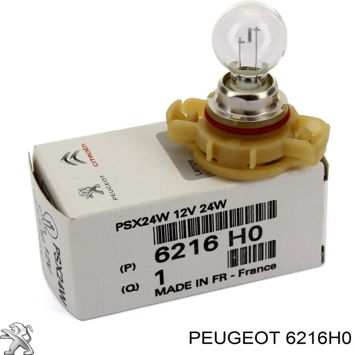 6216G0 Peugeot/Citroen lámpara, faro antiniebla