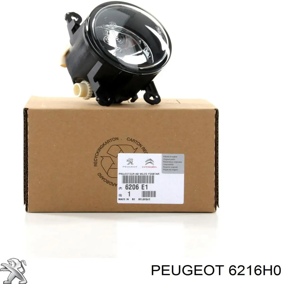 6216H0 Peugeot/Citroen Lámpara para faros de luz antiniebla