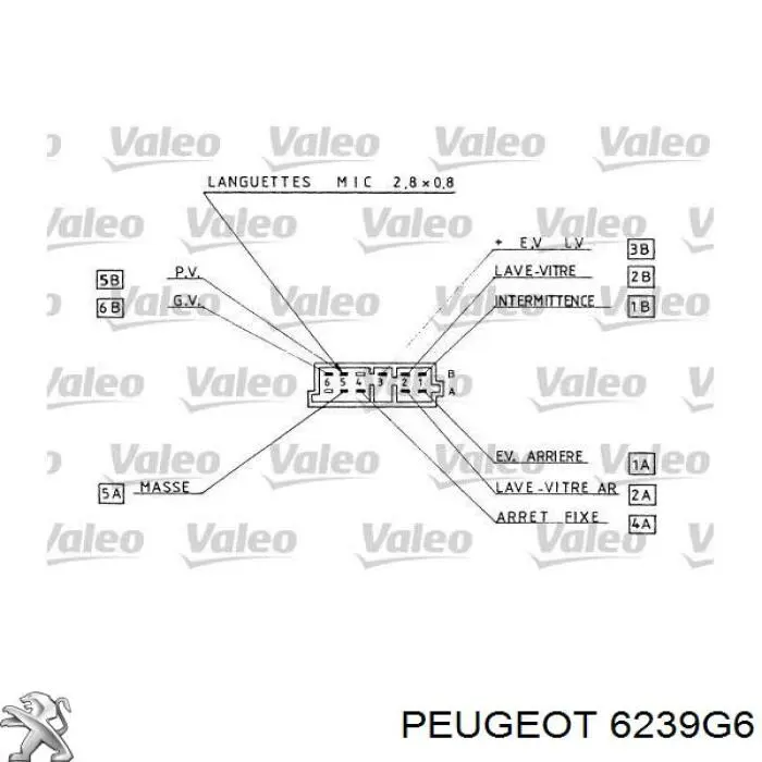 Comprar 6239G6 Peugeot/Citroen Conmutador derecho de la columna de dirección