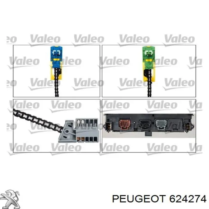 6239V5 Peugeot/Citroen conmutador en la columna de dirección completo