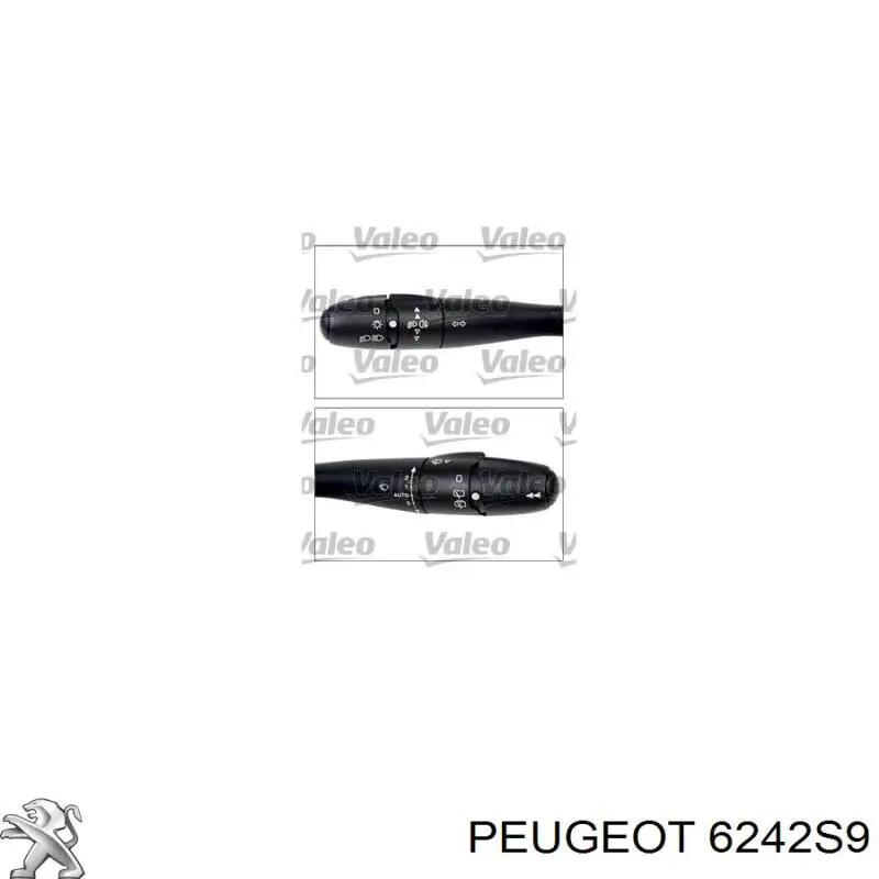 6242S9 Peugeot/Citroen conmutador en la columna de dirección completo