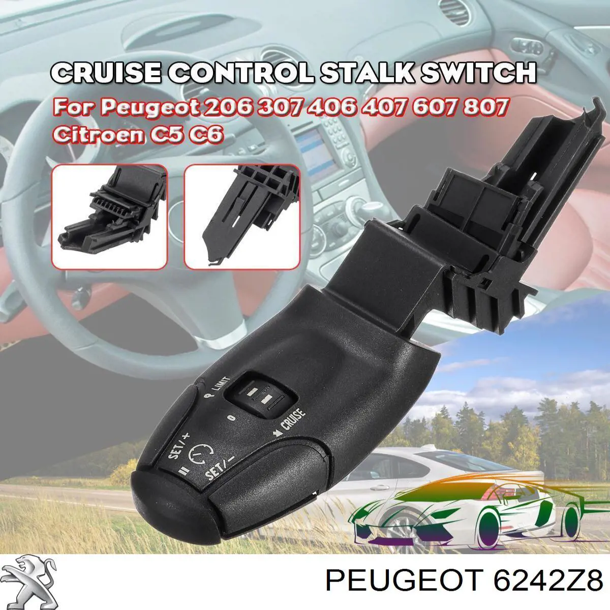 Interruptor de control de crucero Peugeot/Citroen 6242Z8 precio, desde 46,46 EUR