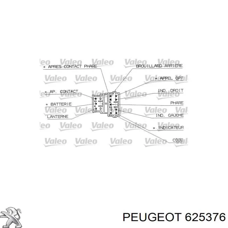 625376 Peugeot/Citroen conmutador en la columna de dirección izquierdo