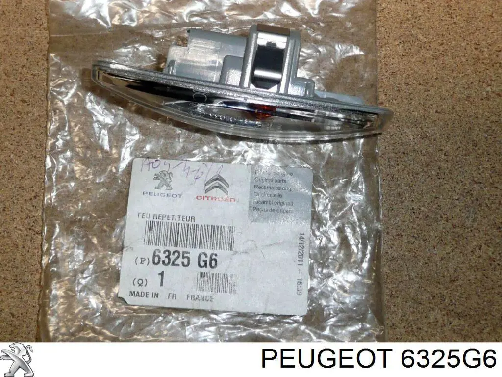 Comprar 6325G6 Peugeot/Citroen Luz intermitente del espejo retrovisor derecho