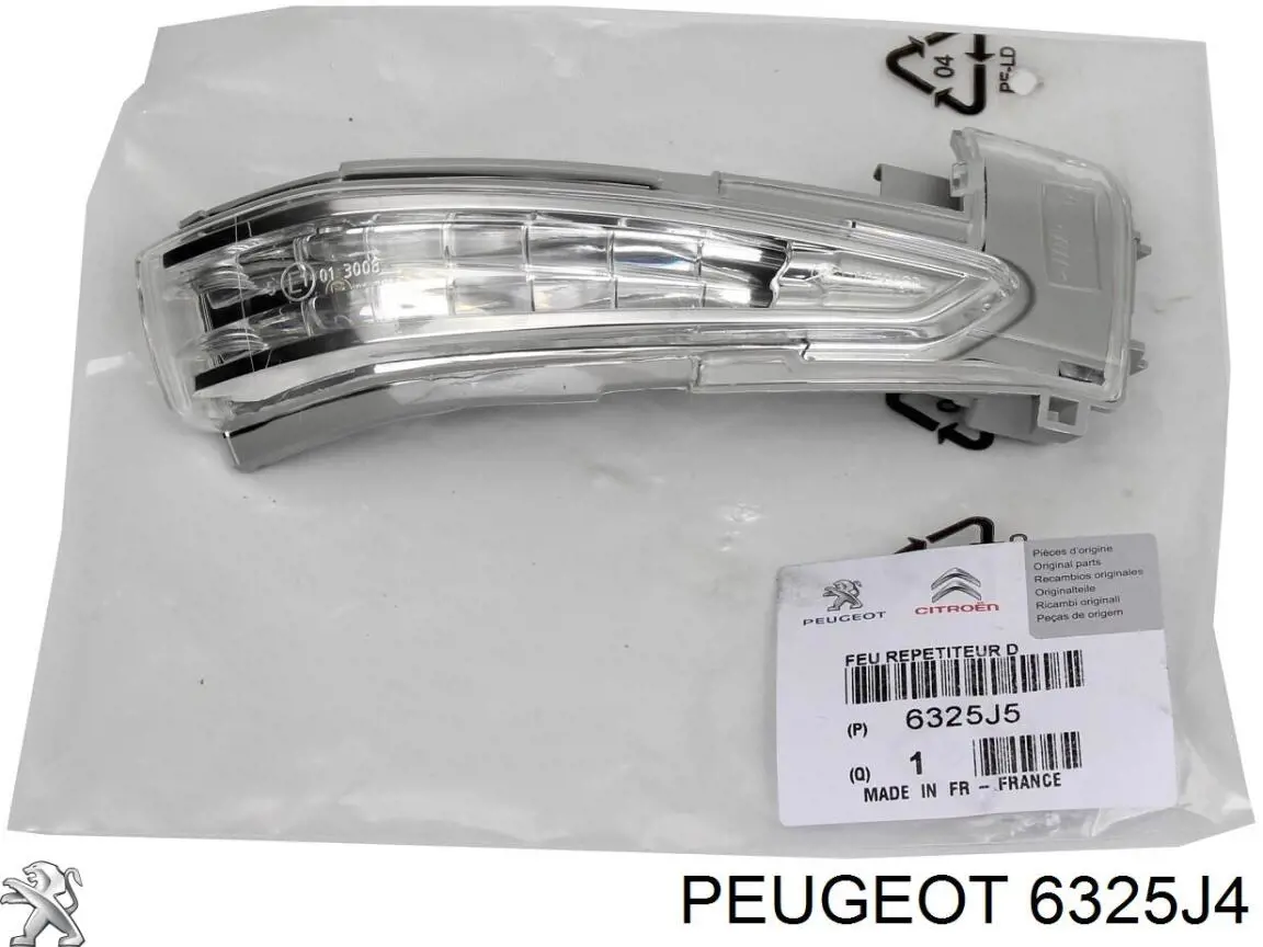 Comprar 6325J4 Peugeot/Citroen Luz intermitente de espejo retrovisor izquierdo