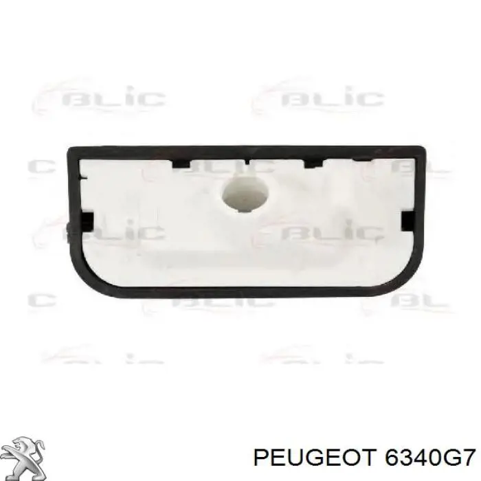 6340G7 Peugeot/Citroen Piloto de matrícula