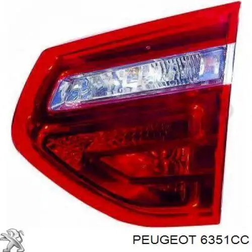 6351CC Peugeot/Citroen piloto posterior interior derecho