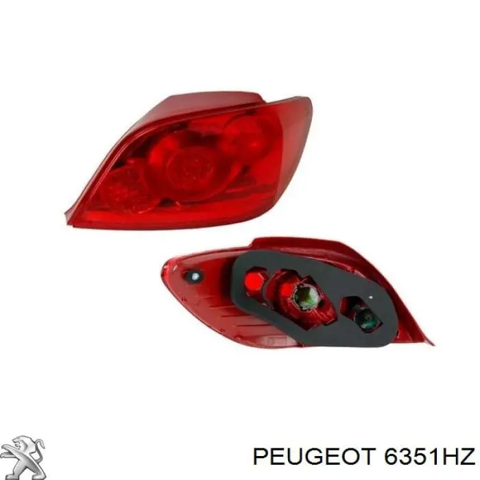 6351HZ Peugeot/Citroen piloto posterior exterior derecho