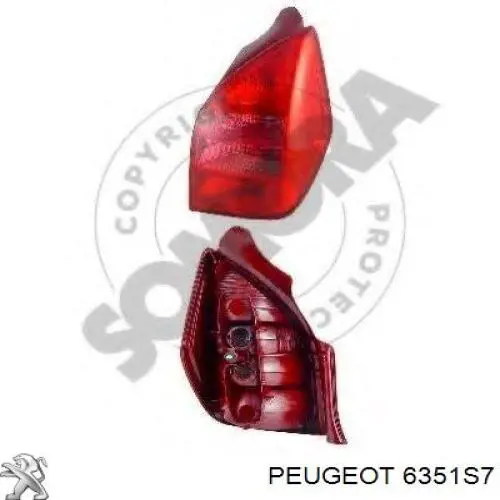 Piloto trasero derecho Peugeot/Citroen 6351S7 precio, desde 67,88 EUR
