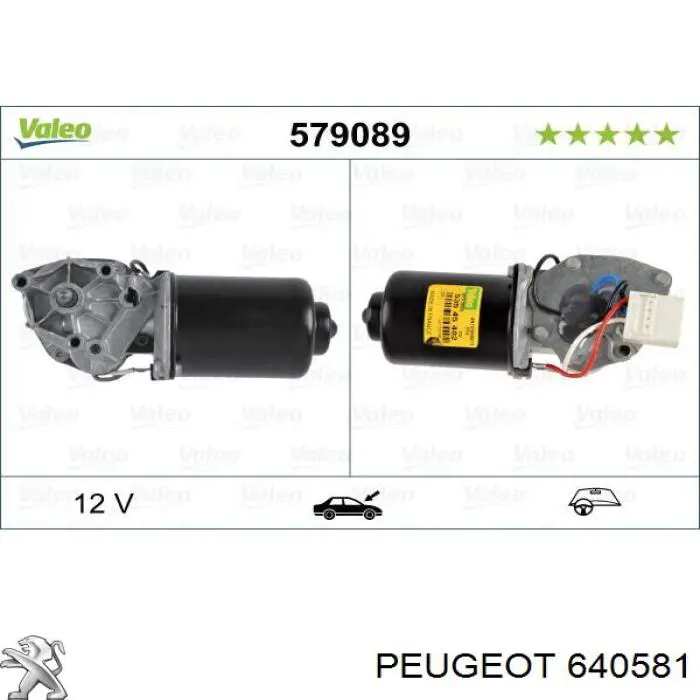 Motor del limpiaparabrisas Peugeot 405 I