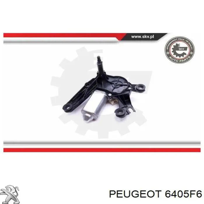 6405F6 Peugeot/Citroen motor limpiaparabrisas, trasera