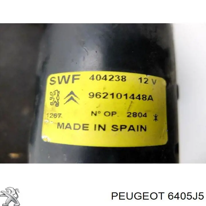6405J5 Peugeot/Citroen motor del limpiaparabrisas del parabrisas