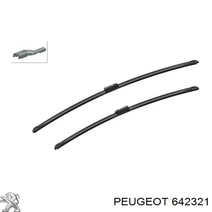642321 Peugeot/Citroen limpiaparabrisas de luna delantera conductor
