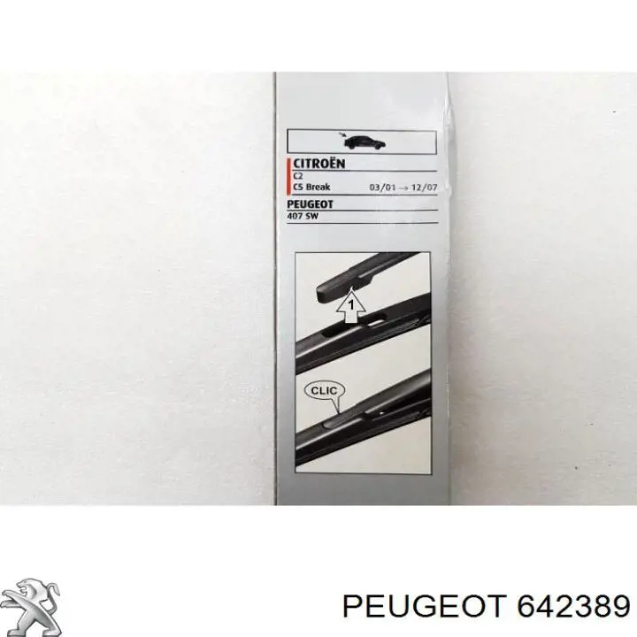 Escobilla del limpiaparabrisas trasero Peugeot/Citroen 642389 precio, desde 6,19 EUR