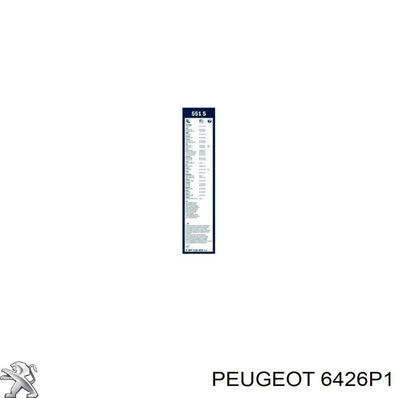 6426P1 Peugeot/Citroen limpiaparabrisas