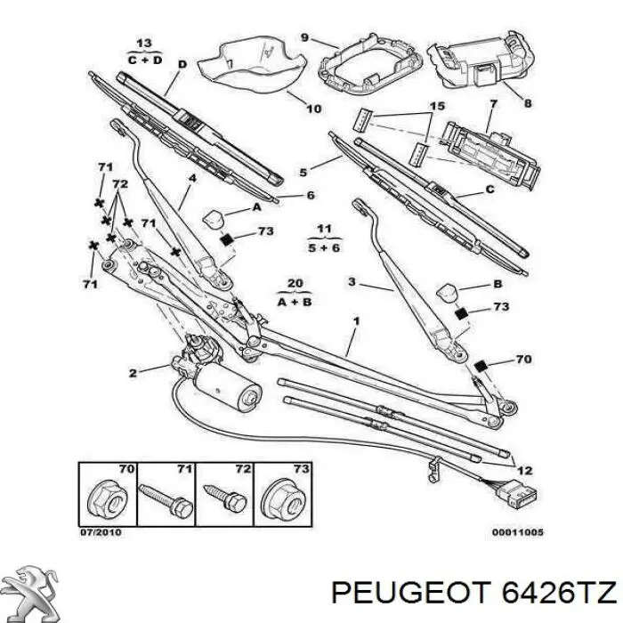 Peugeot/Citroen 6426TZ precio, desde  
