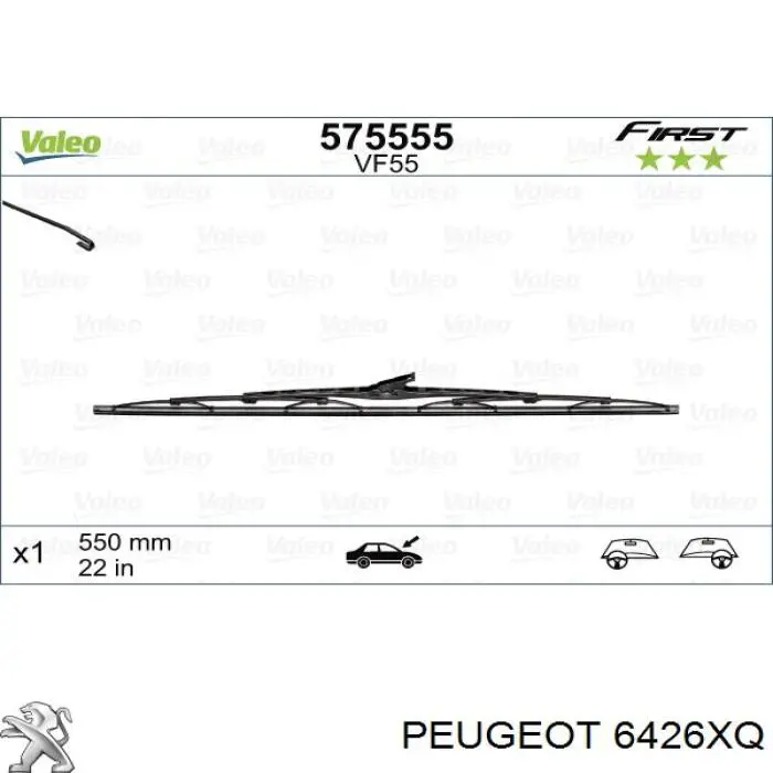 00006426XQ Peugeot/Citroen Limpiaparabrisas delantera conductor