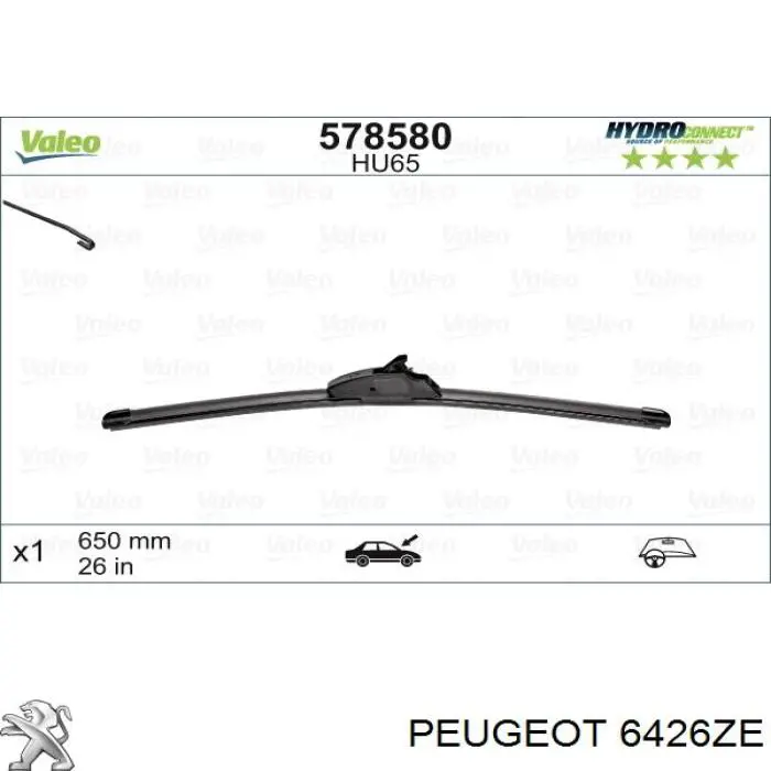 Comprar 6426ZE Peugeot/Citroen Escobilla del limpiaparabrisas del lado del conductor